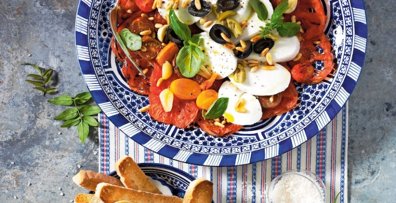 Bio-Tomaten-Mozzarella-Salat de luxe