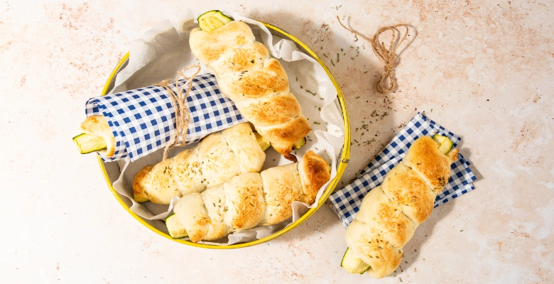 Spirales de pizza aux courgettes