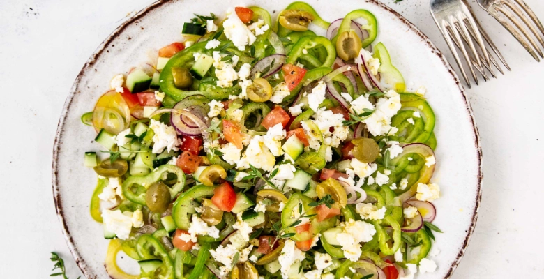 Salade de poivrons à la grecque bio