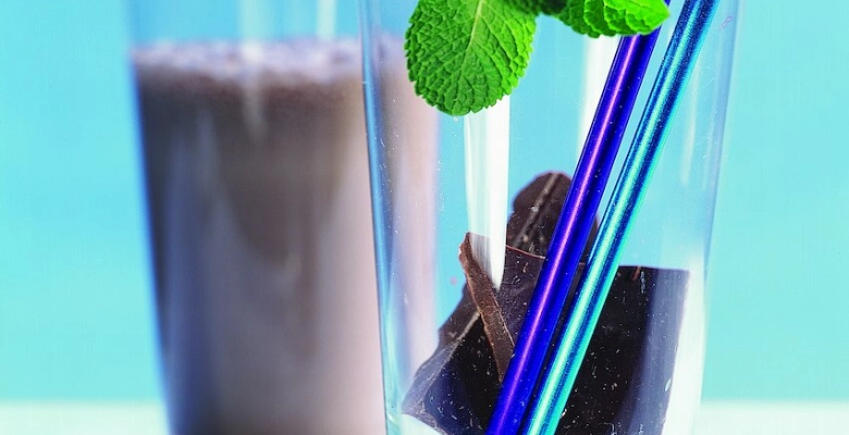 Bio-Schokolade-Pfefferminz-Shake